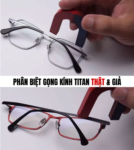 Cách Phân Biệt Gọng Kính Titan Thật và Giả