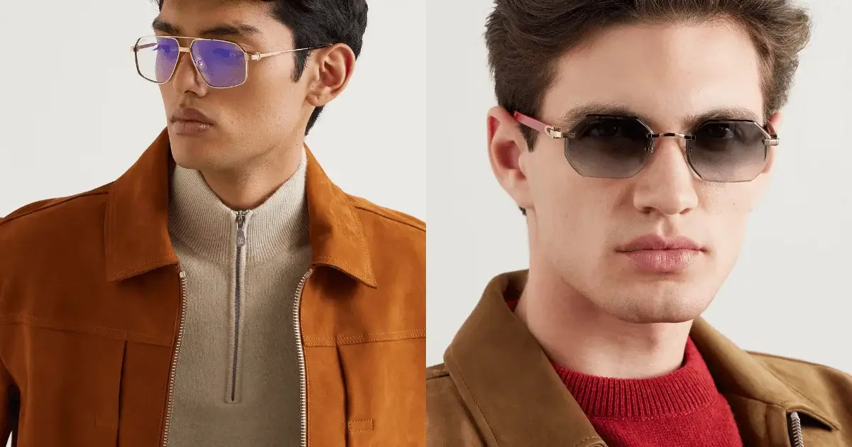Phong cách streetwear với kính gọng vàng chính hãng