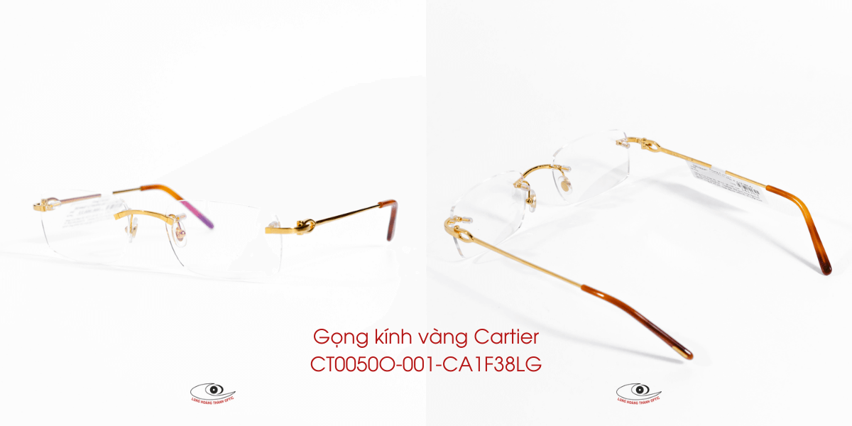 Kính gọng vàng Cartier CT0050O-001-CA1F38LG phù hợp cho cả nam và nữ