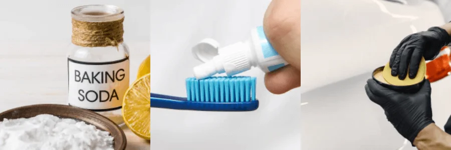 Dùng kem đánh răng, baking soda có thể xóa vết xước nhẹ trên tròng kính