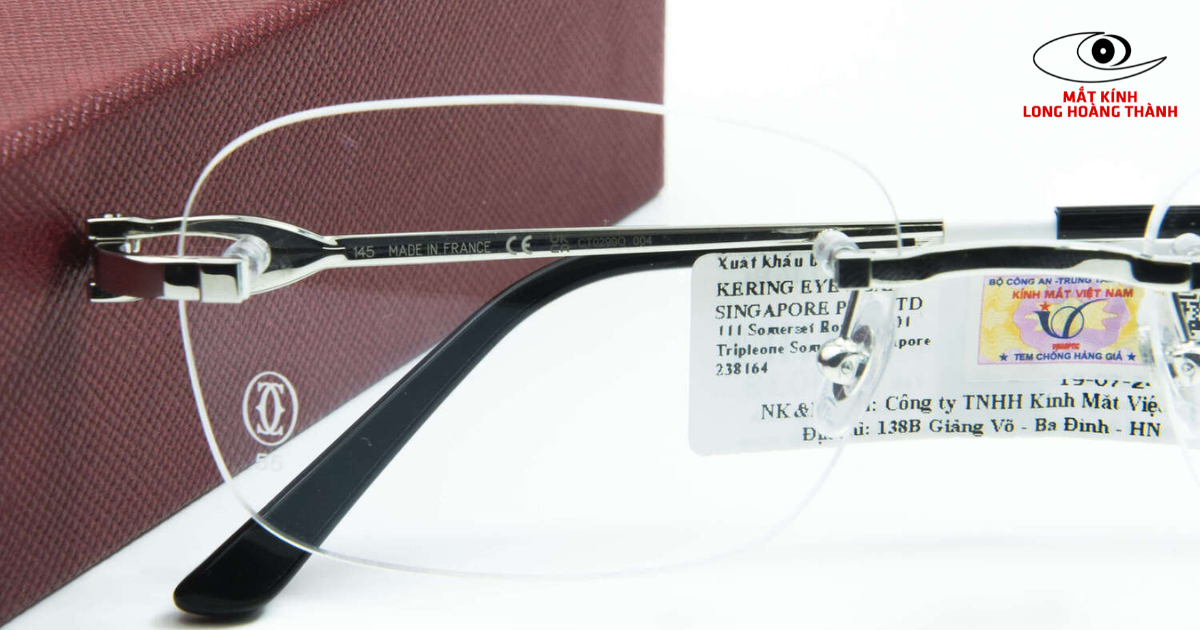 Gọng kính Cartier mạ vàng CT0290O-004-G90J46BC - Mua tại Mắt kính Long Hoàng Thành