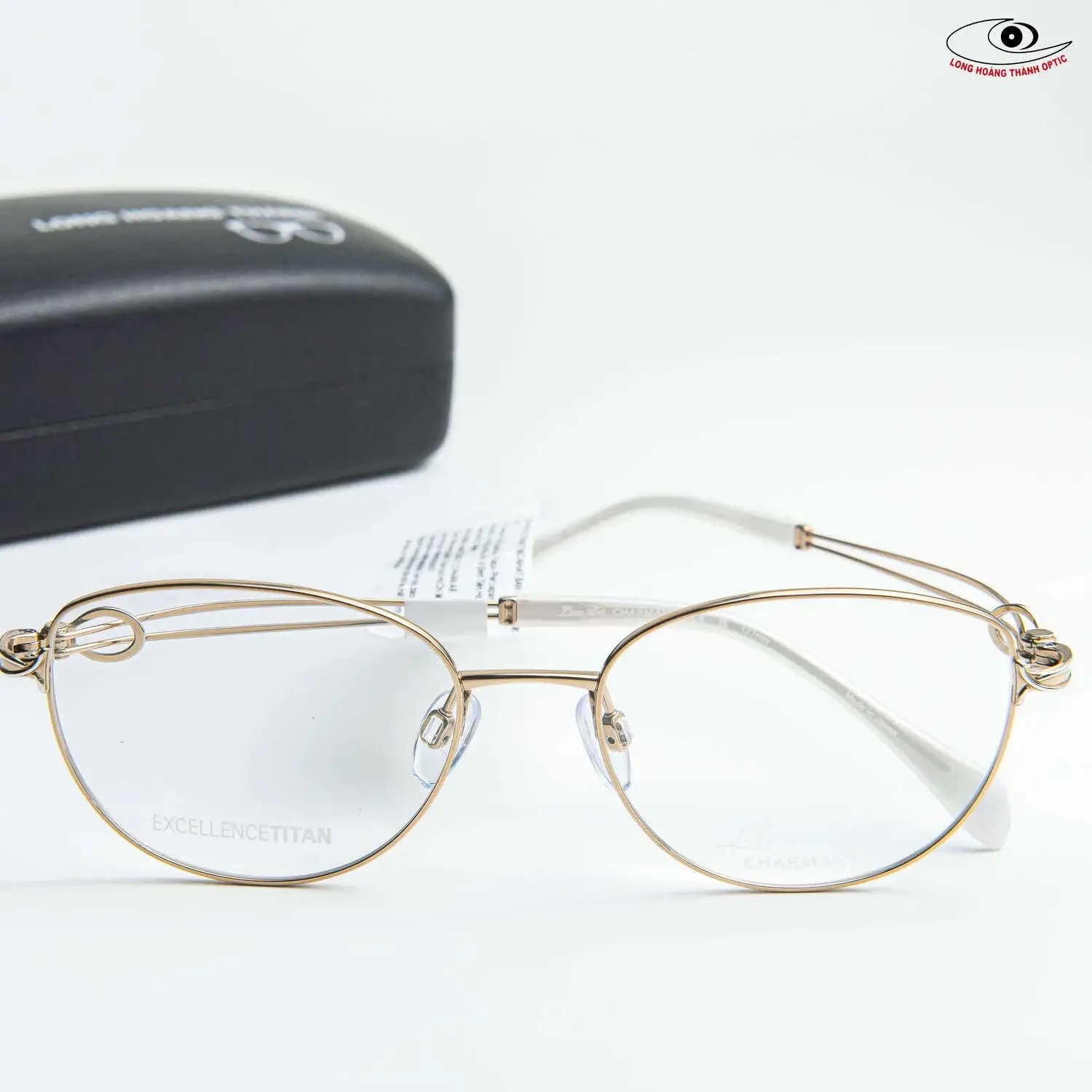 Gọng kính vàng hợp kim cao cấp Line Art Charmant