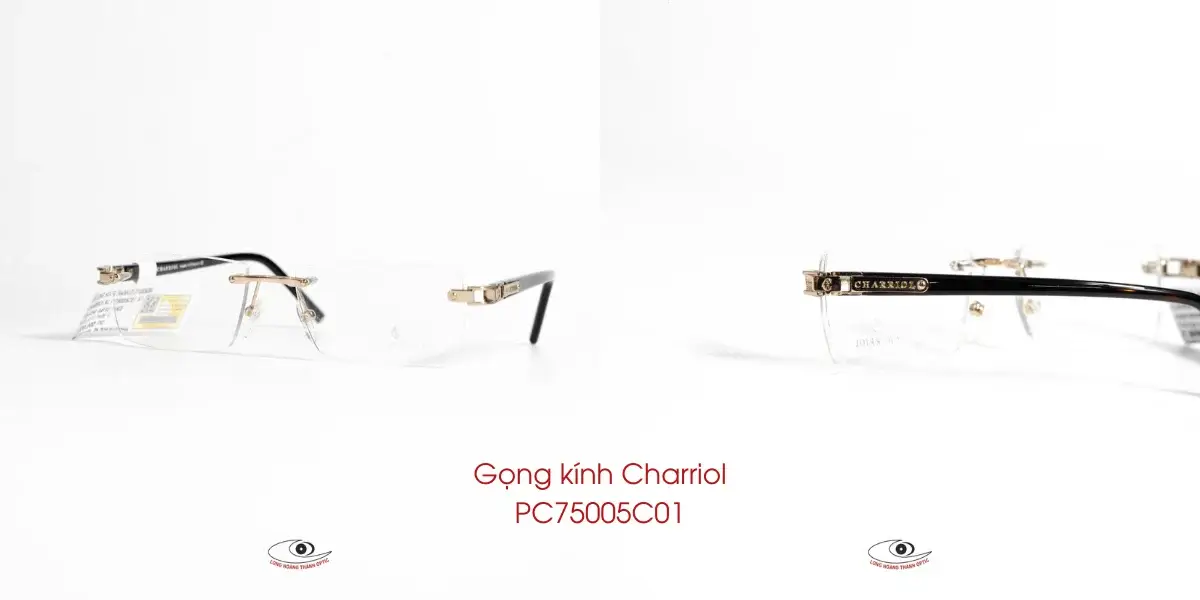 Charriol PC75005C01 với thiết kế gọng kính khoan không viền