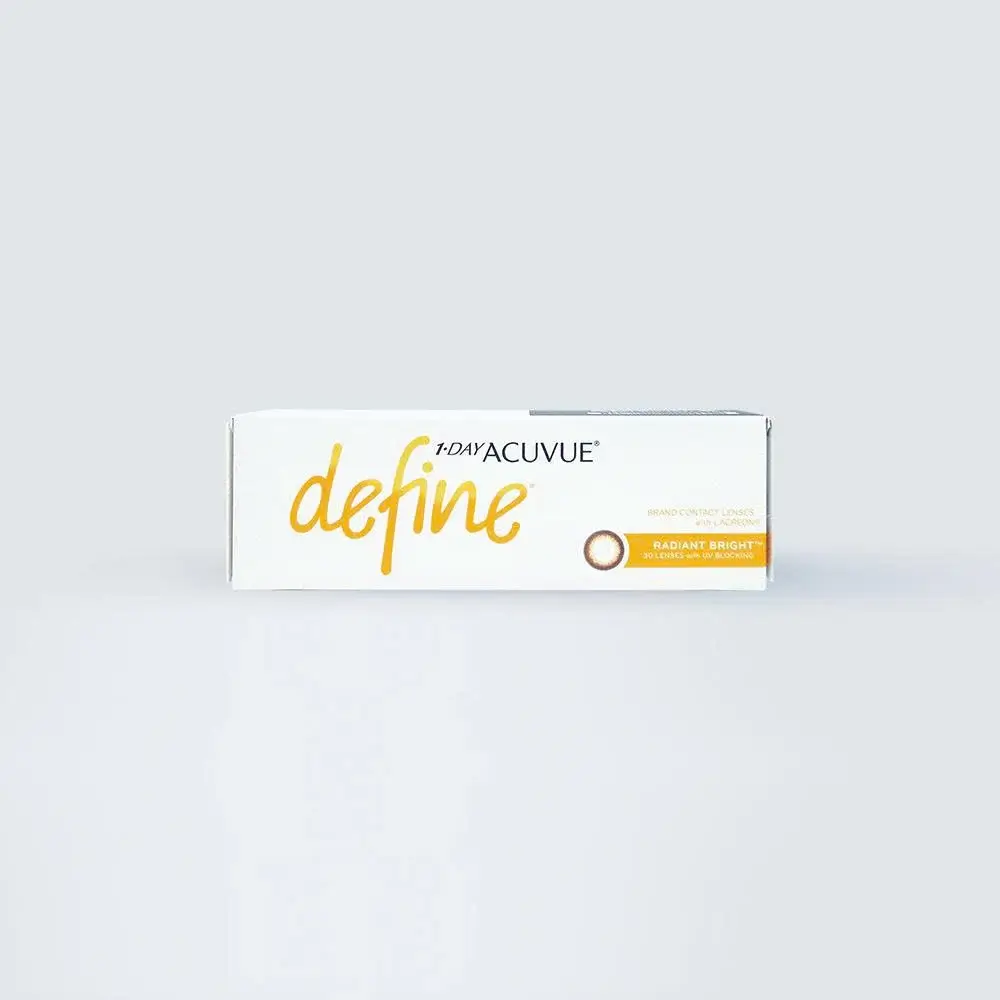 Kính áp tròng chính hãng 1 ngày màu nâu Acuvue Define giá tốt tại Mắt kính Long Hoàng Thành