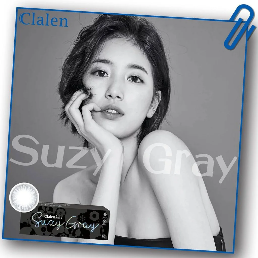 Kính áp tròng chính hãng Clalen Iris Suzy Gray giá tốt tại Mắt Kính Long Hoàng Thành