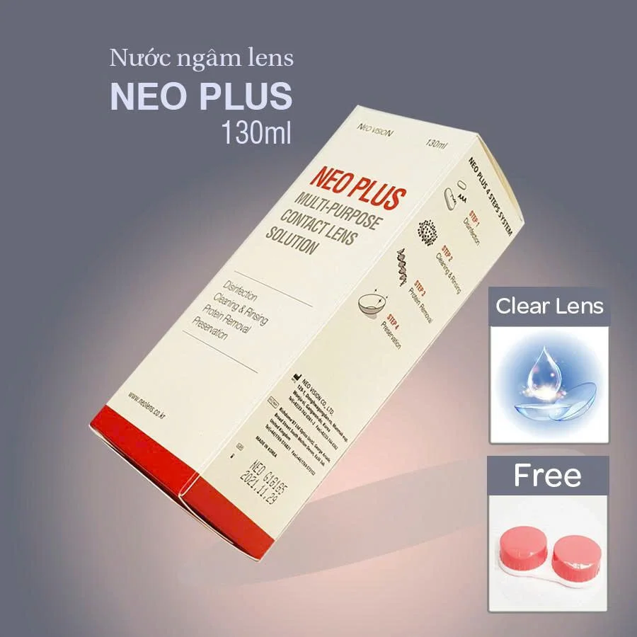 Kính áp tròng chính hãng Neo Plus (130ml) giá tốt tại Mắt Kính Long Hoàng Thành