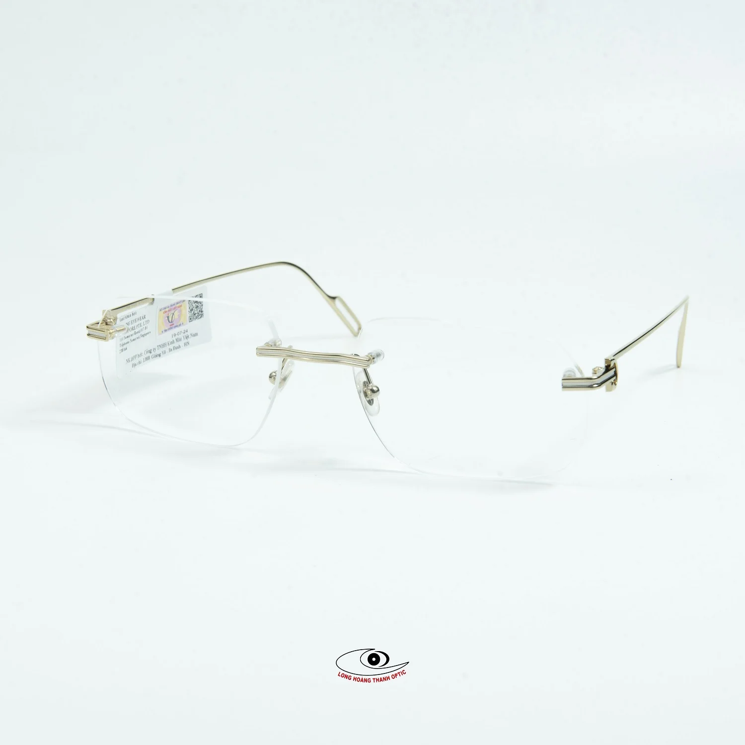 Gọng Kính Mạ Vàng - Kính không Viền Cartier CT0113O-003-G58H81LG - Sang trọng cho nam và nữ