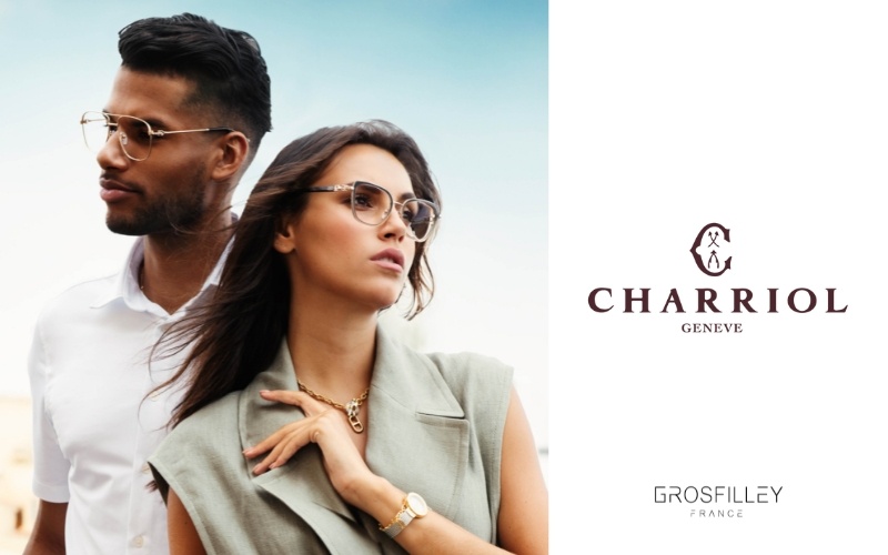 Gọng kính cận nam nữ Charriol từ chất liệu titan mạ vàng – thời trang và tinh tế