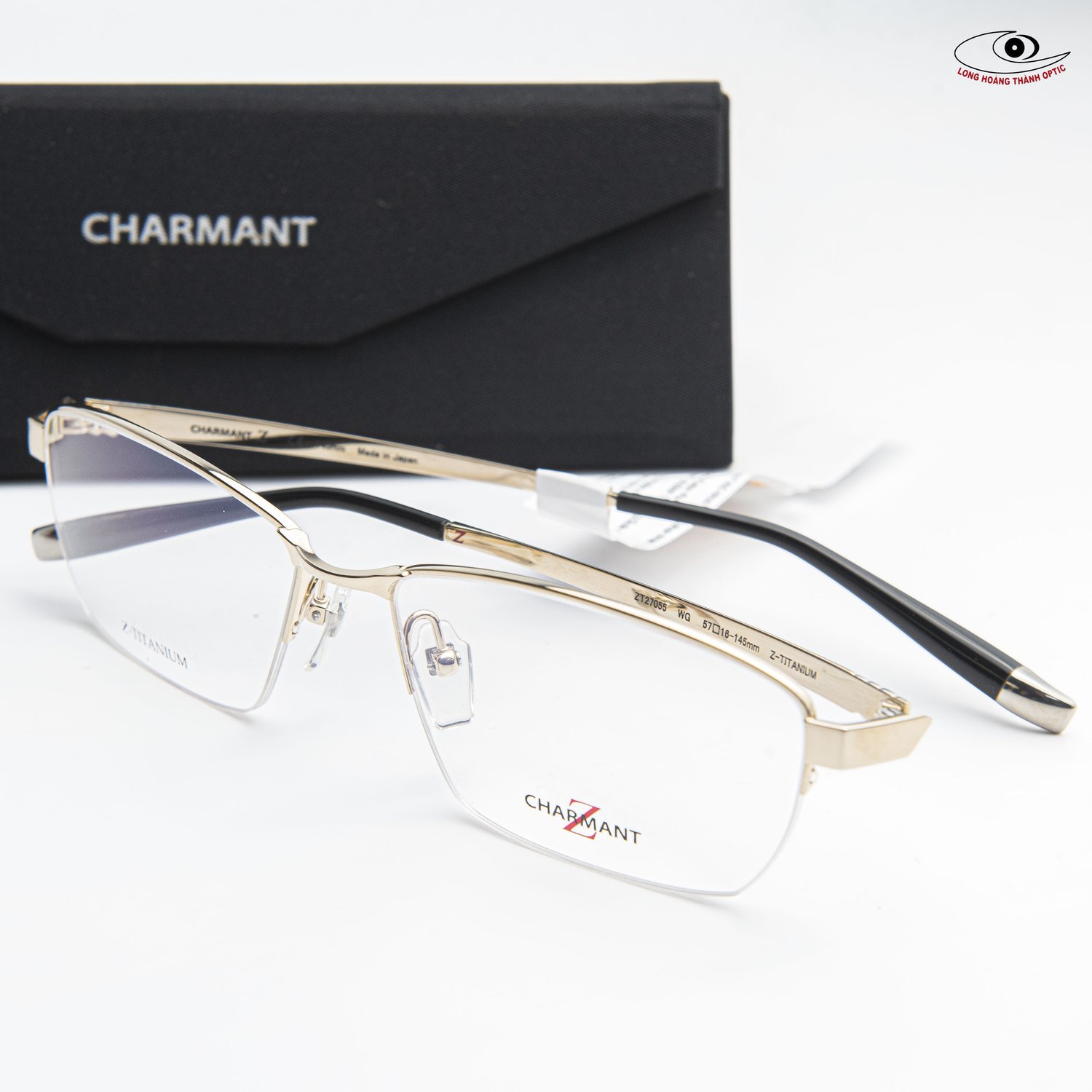 Gọng Kính Nửa Viền Charmant Z ZT27055_57_WG - Thoải mái tối ưu, phong cách vượt trội.