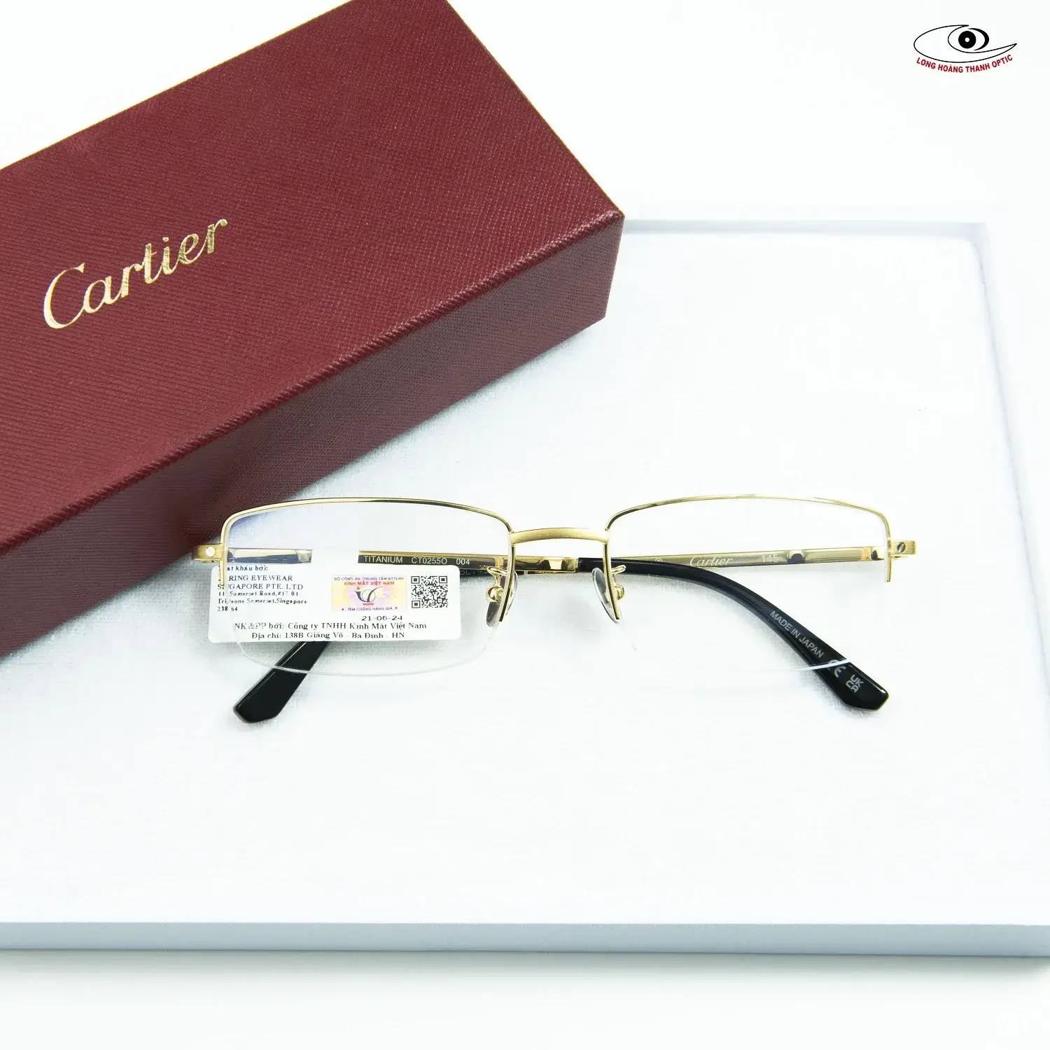 Giá Bán Gọng Kính Cận, Gọng Kính Mạ Vàng Cartier Chính Hãng Tại Huế, Đà Nẵng - Mắt Kính Long Hoàng Thành
