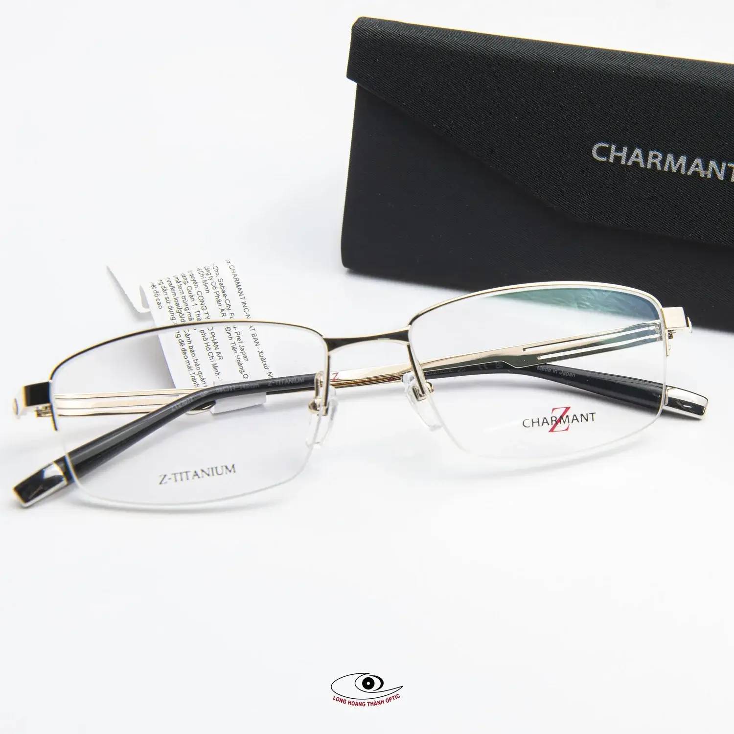 Địa chỉ mua gọng kính nam Charmant Z ZT27077_56_GP giá tốt nhất tại Huế Đà Nẵng