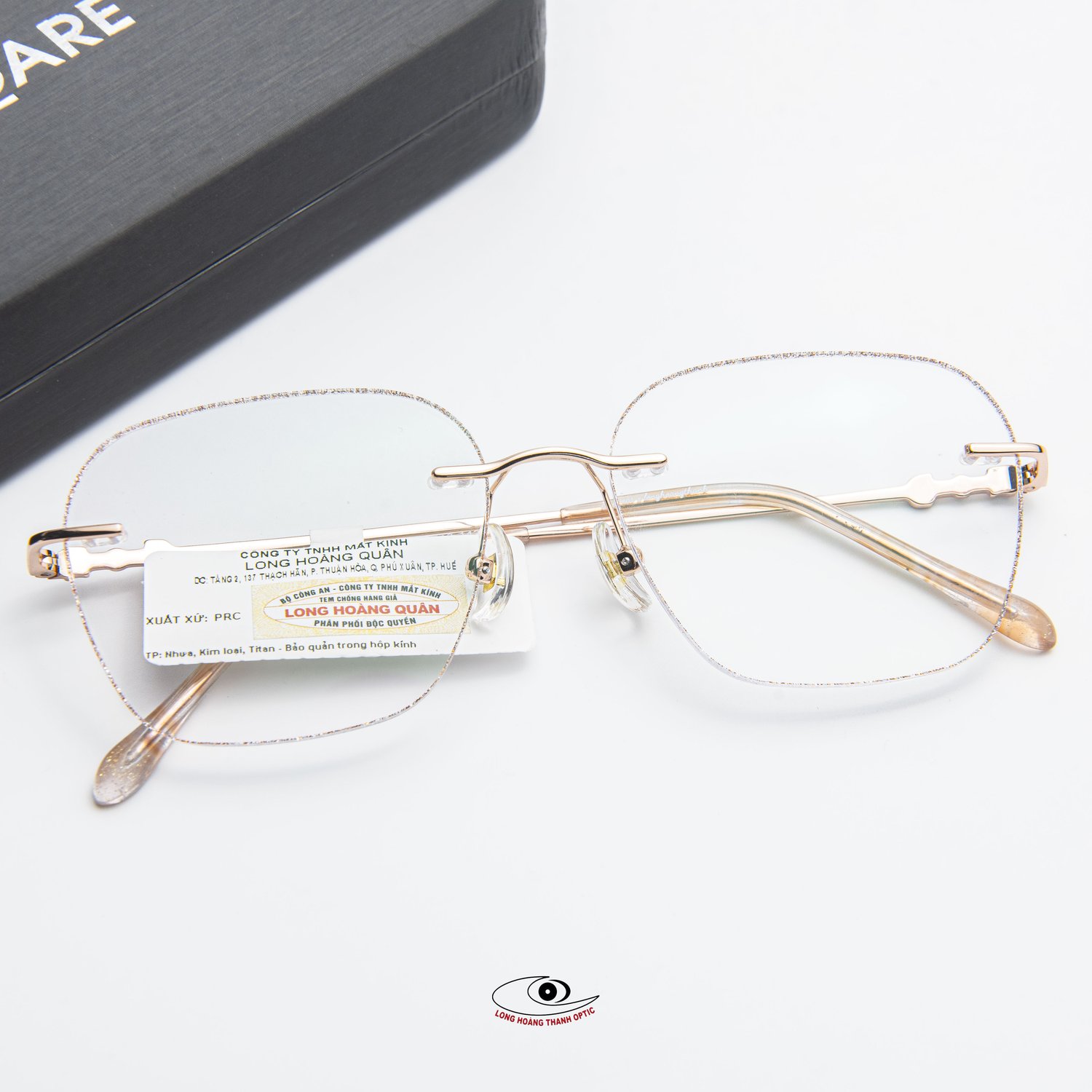 Gọng kính khoan Eyecare với giá cả phải chăng tại Long Hoàng Thành