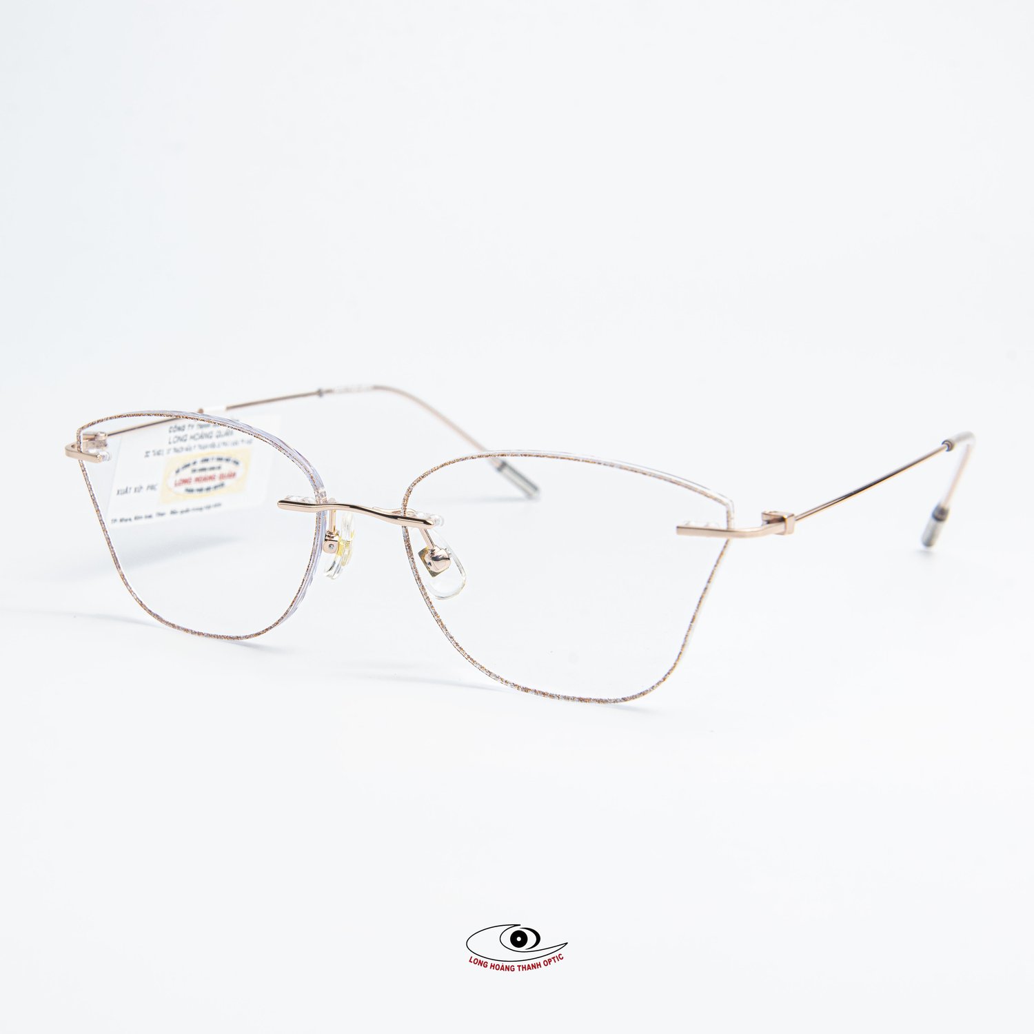 Gọng kính vuông bầu phá cách mắt mèo Eyecare