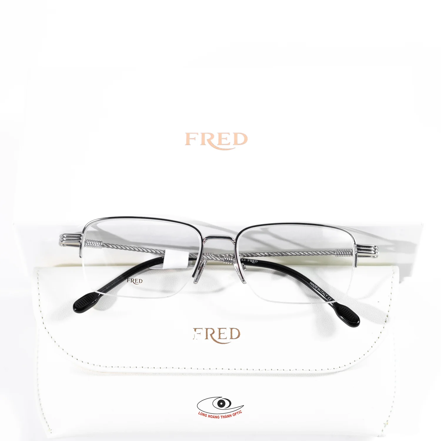 Gọng kính cận nam FRED FG50048F 55 016 tại Huế Đà Nẵng