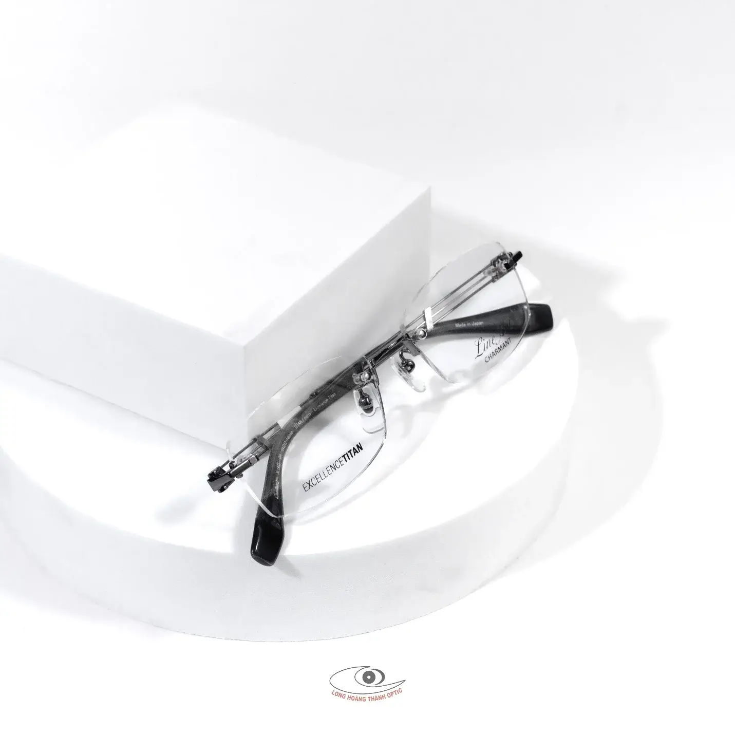 Bảng Giá Gọng kính cận nữ - Kính Không Gọng Line Art Charmant XL1465_54_GR – Màu Bạc, chất liệu Titan