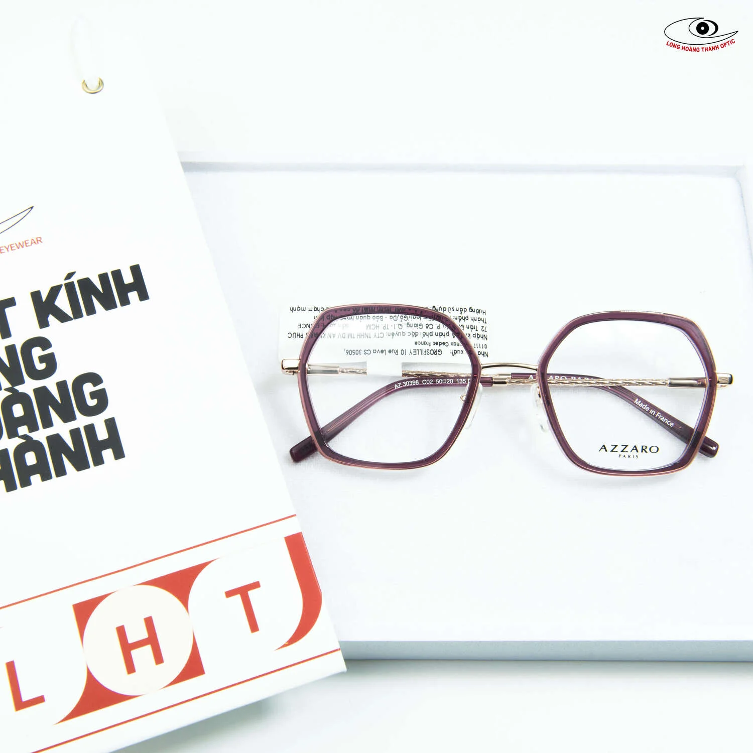Địa Chỉ Uy Tín Cung Cấp Gọng Kính Cận Mắt Mèo Azzaro AZ30398C02 Tại Huế, Đà Nẵng