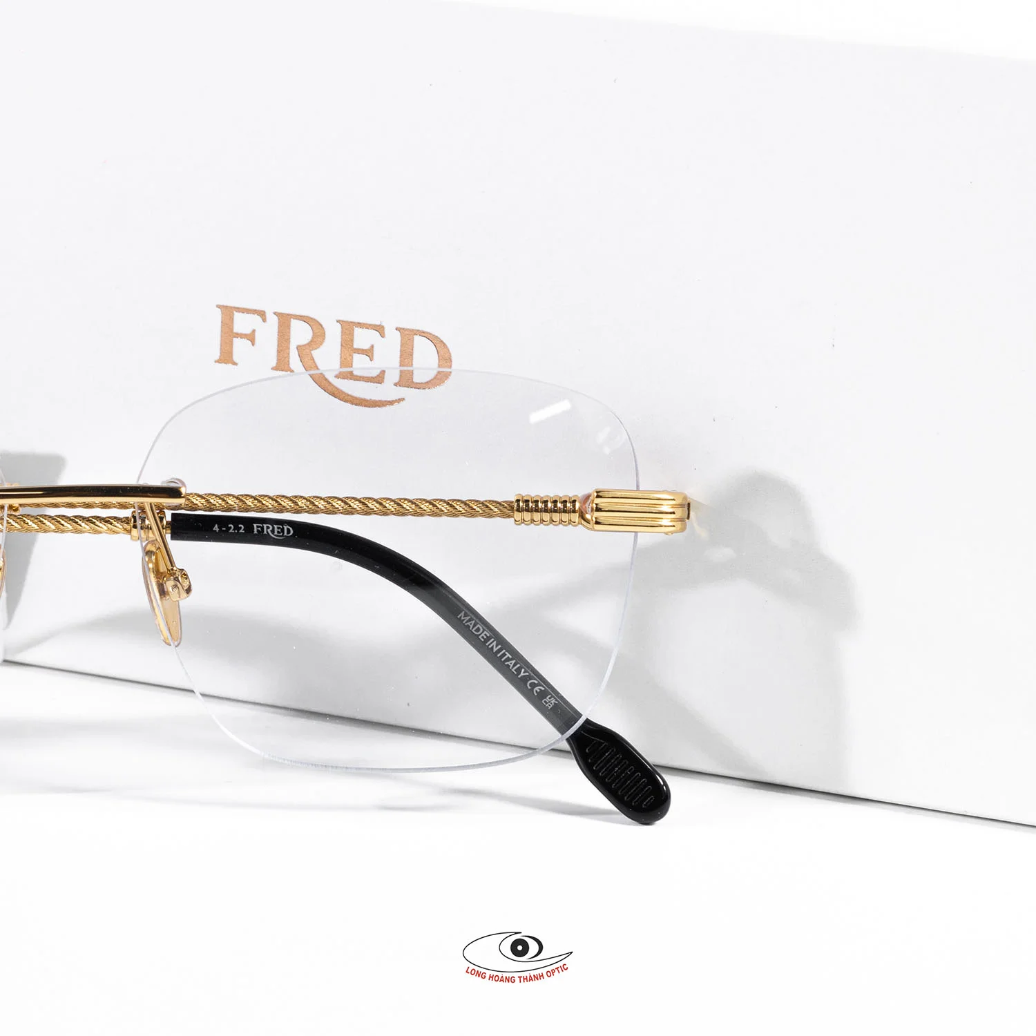 Bảng giá Gọng kính cận nam, kính mạ vàng không viền FRED tại Huế Đà Nẵng