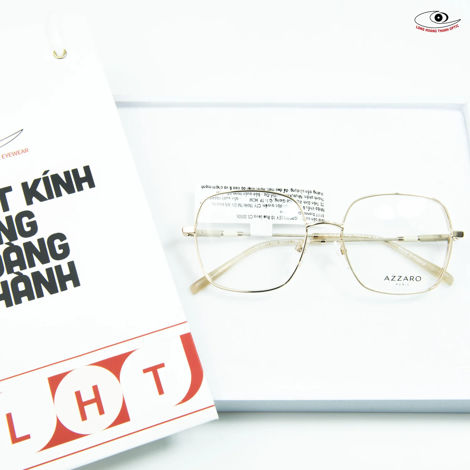 Địa chỉ mua Gọng kính cận nữ kim loại Azzaro AZ30411C03 tại Long Hoàng Thành Huế, Đà Nẵng