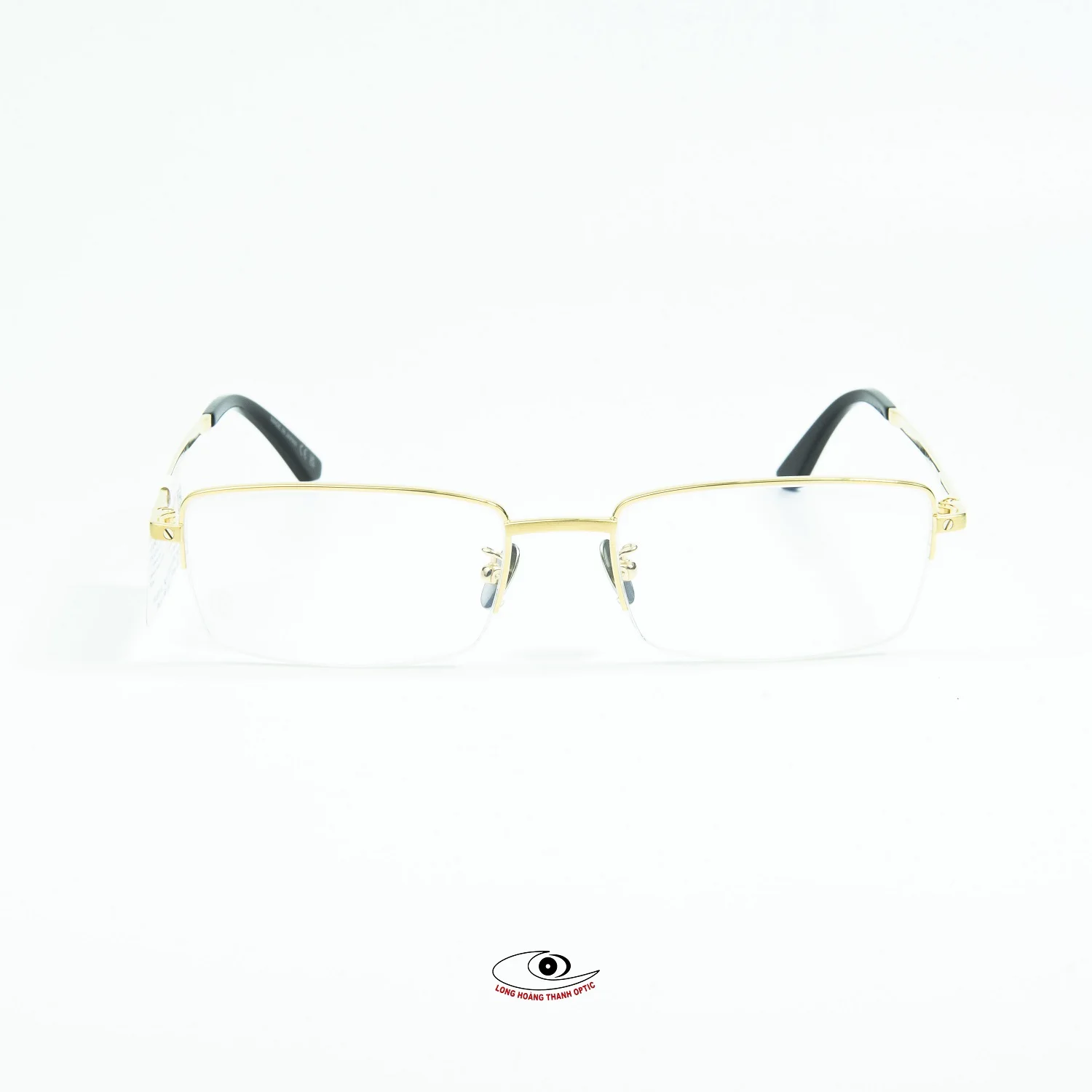 Gọng Kính Mạ Vàng - Kính Nửa Viền Cartier CT0255O-004-T0ZBL14900 - Gọng Kính Cận Nam Nữ
