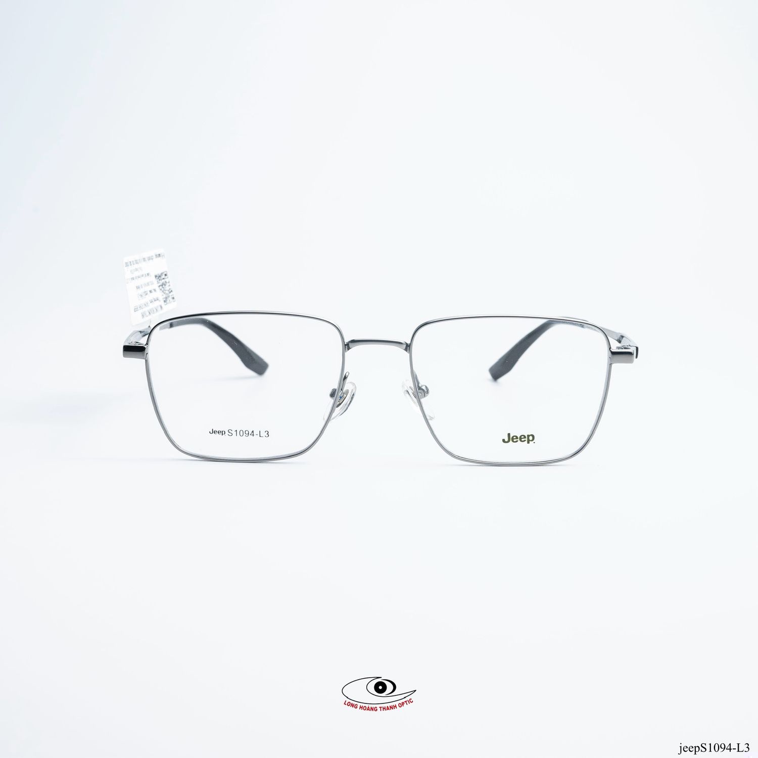 Gọng kính Jeep dáng vuông bằng kim loại màu ghi xám sang trọng mã S1094-L3