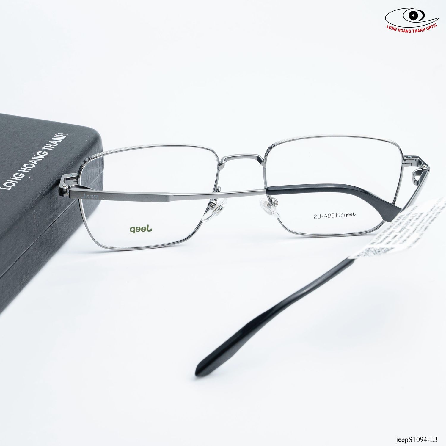 Mắt kính Jeep chính hãng gọng kim loại màu xám tối phù hợp cho nam công sở