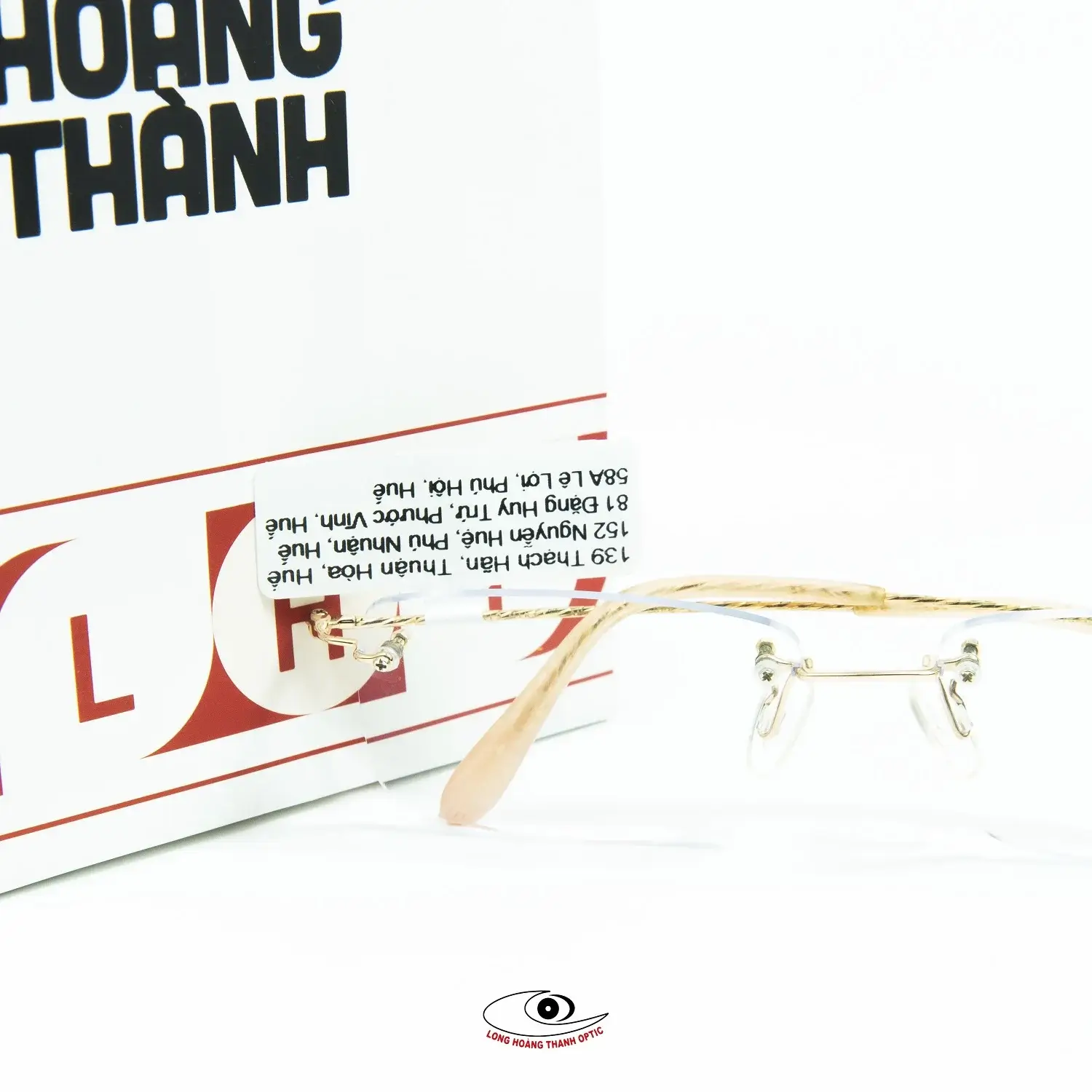 Mua gọng kính vàng Cartier k18PG tại Mắt Kính Long Hoàng Thành Huế, Đà Nẵng