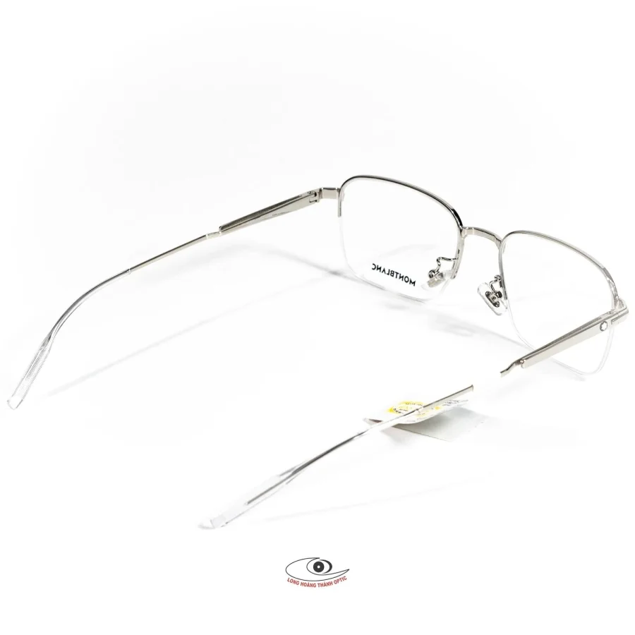 Gọng kính cận nam Montblanc được chế tác từ chất liệu titan cao cấp - kiểu dáng gọng nửa viền hoàn hảo