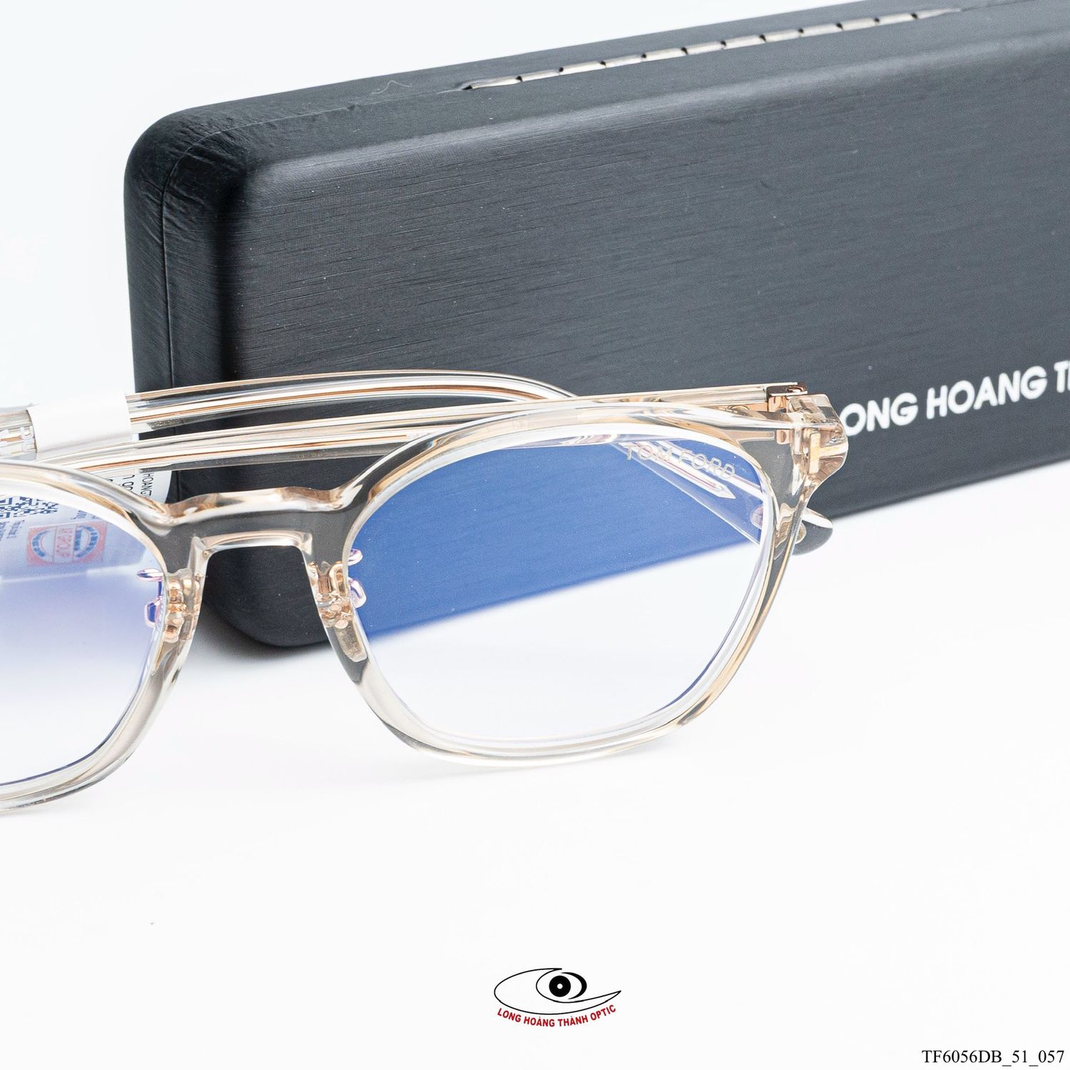 gọng kính nữ đẹp màu be Tom Ford