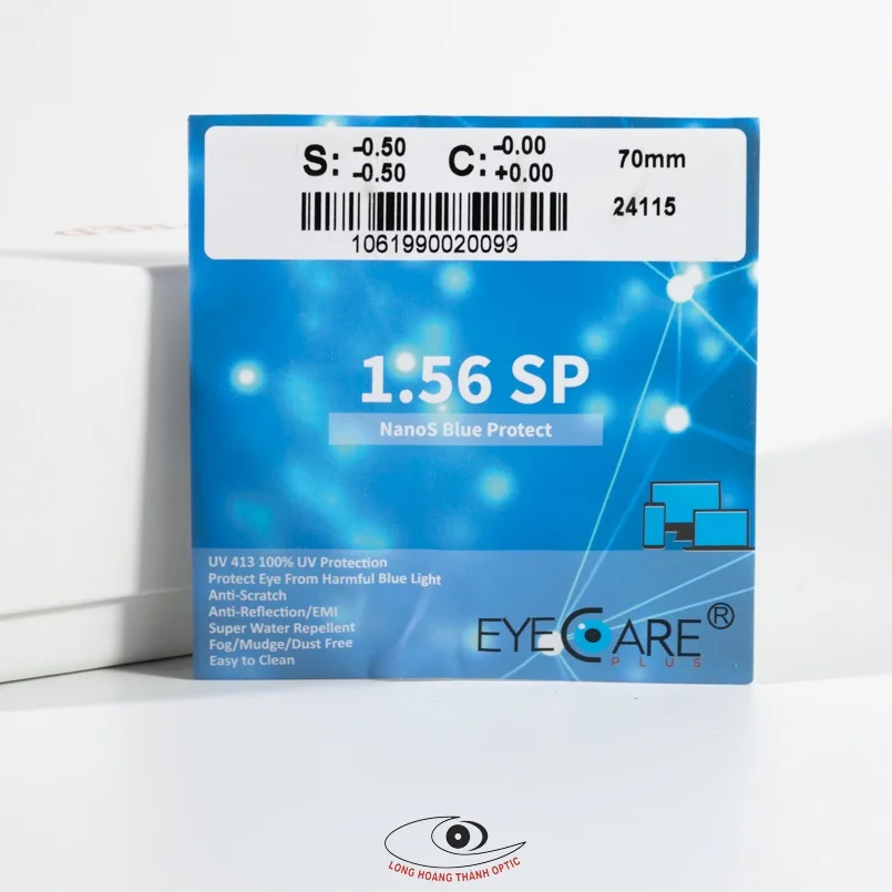 Tròng kính chính hãng 1.56 SP NANOS BLUE PROTECT tại Huế, Đà Nẵng