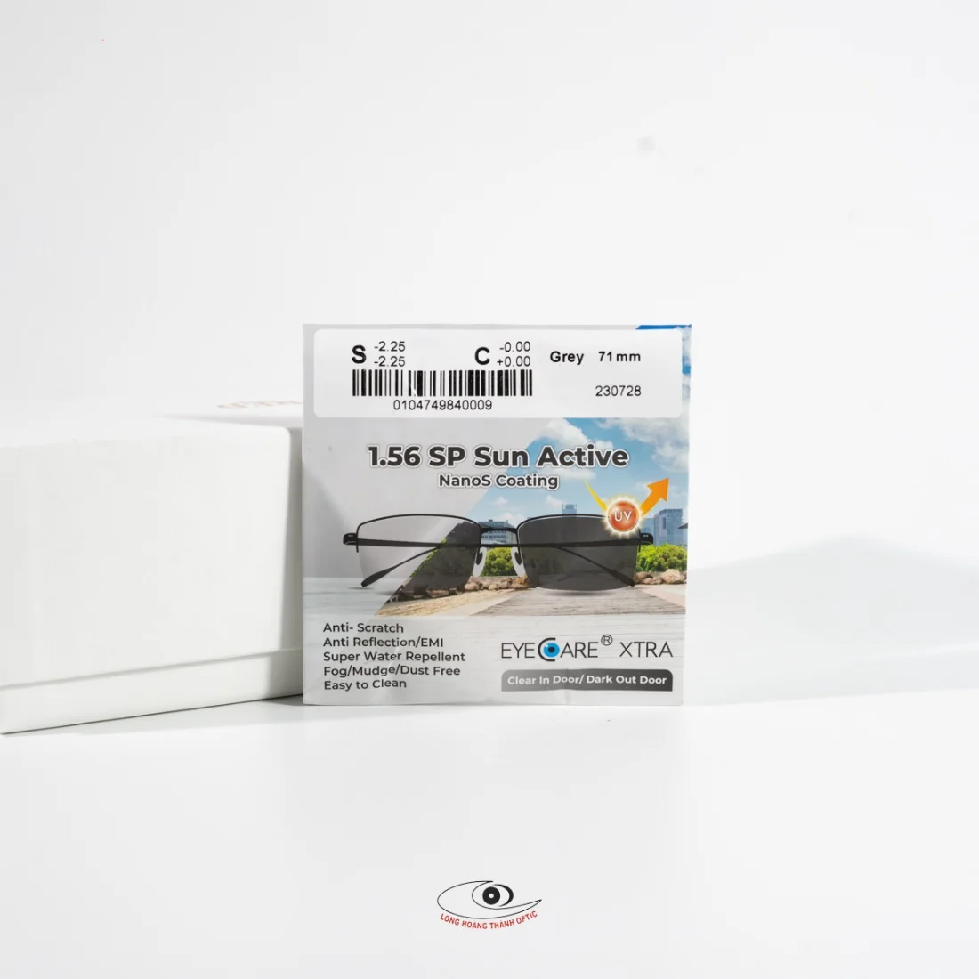 Tròng kính chính hãng đổi màu 1.56 SP SUN ACTIVE NANOS COATING tại Huế, Đà Nẵng
