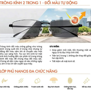 Tròng Kính Đổi Màu 1.56 SP SUN ACTIVE NANOS COATING